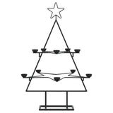 Kerstdecoratie kerstboom 75 cm metaal zwart - AllerleiShop