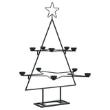 Kerstdecoratie kerstboom 75 cm metaal zwart - AllerleiShop