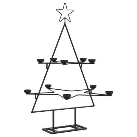 Kerstdecoratie kerstboom 75 cm metaal zwart - AllerleiShop