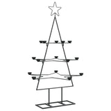 Kerstdecoratie kerstboom 105 cm metaal zwart - AllerleiShop