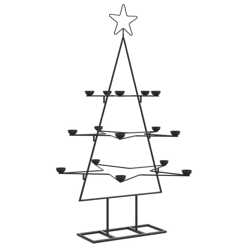 Kerstdecoratie kerstboom 105 cm metaal zwart - AllerleiShop