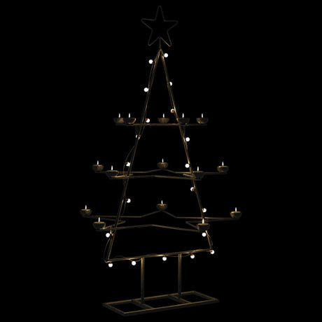 Kerstdecoratie kerstboom 105 cm metaal zwart - AllerleiShop