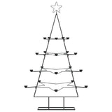 Kerstdecoratie kerstboom 140 cm metaal zwart - AllerleiShop