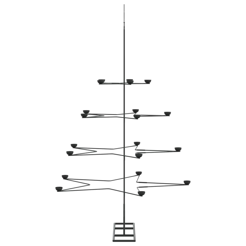 Kerstdecoratie kerstboom 140 cm metaal zwart - AllerleiShop