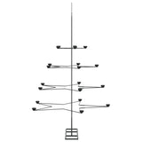 Kerstdecoratie kerstboom 140 cm metaal zwart - AllerleiShop