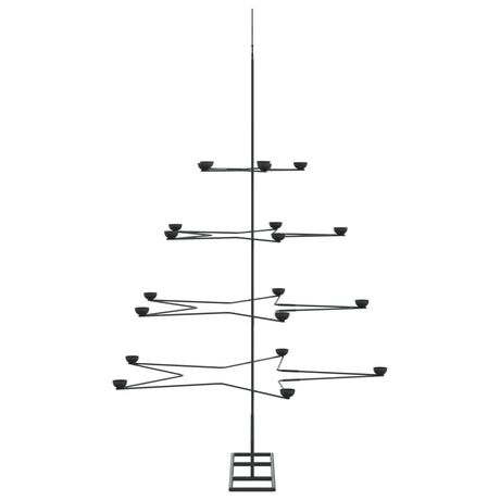 Kerstdecoratie kerstboom 140 cm metaal zwart - AllerleiShop