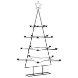 Kerstdecoratie kerstboom 140 cm metaal zwart - AllerleiShop