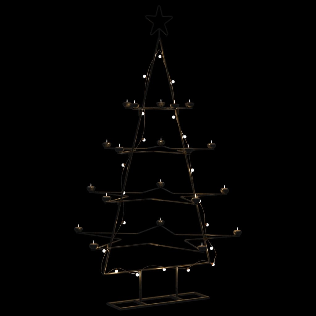 Kerstdecoratie kerstboom 140 cm metaal zwart - AllerleiShop