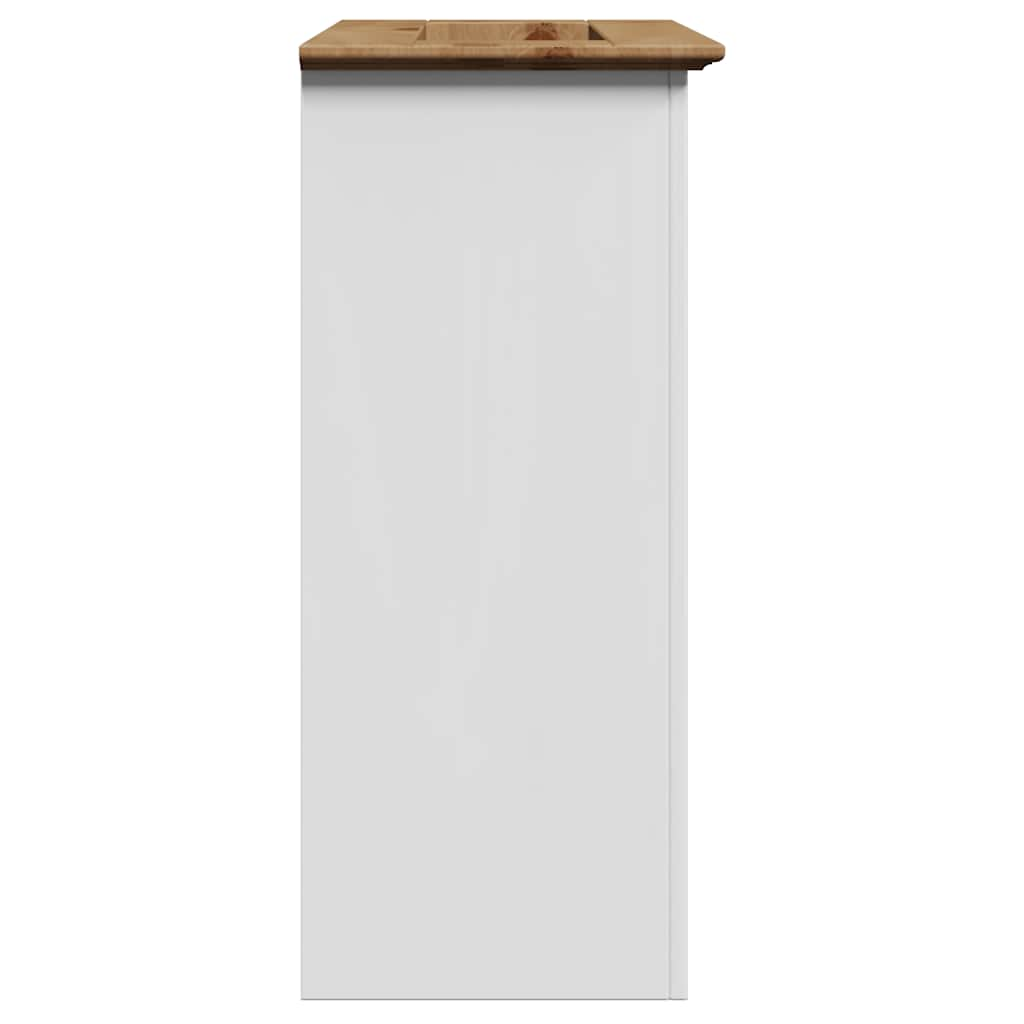 Wastafelkast BODO 70x35x80 cm wit en bruin - AllerleiShop