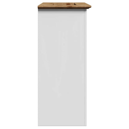 Wastafelkast BODO 70x35x80 cm wit en bruin - AllerleiShop