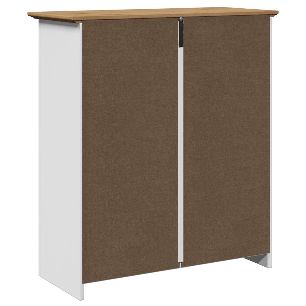 Gangkast BODO 80x35x90 cm wit en bruin - AllerleiShop