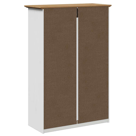 Schoenenrek BODO 80x35x118 cm wit en bruin - AllerleiShop