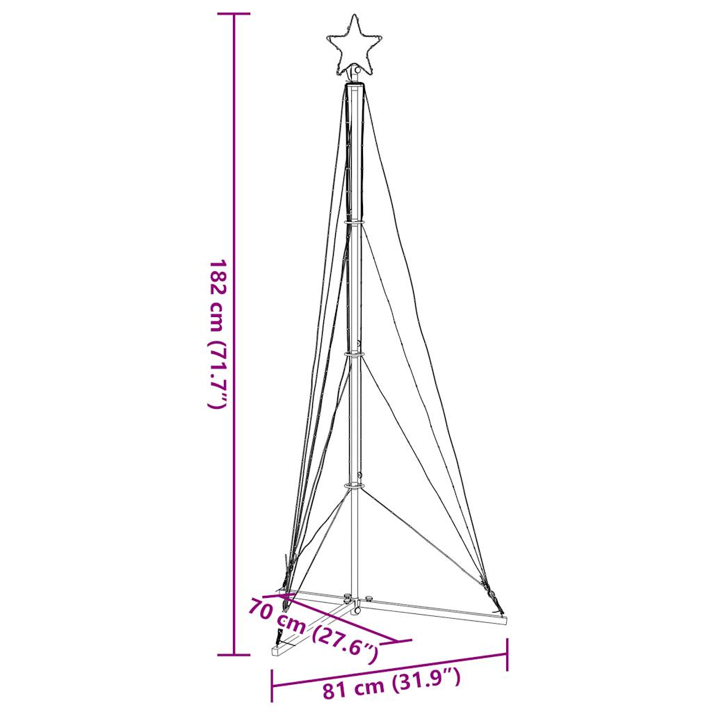 Kerstboomverlichting 363 warmwitte LED's 182 cm - AllerleiShop