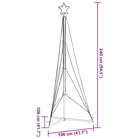 Kerstboomverlichting 483 warmwitte LED's 240 cm - AllerleiShop