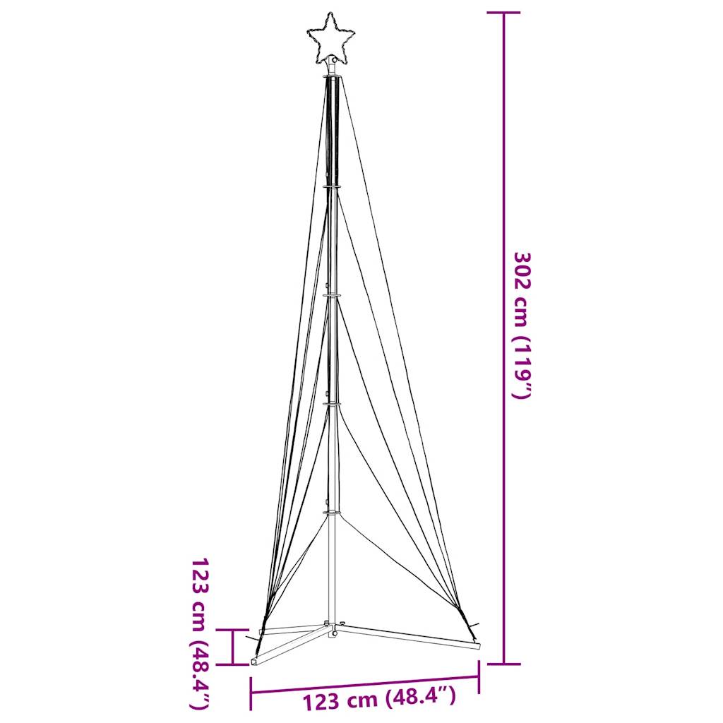 Kerstboomverlichting 525 kleurrijke LED's 302 cm - AllerleiShop