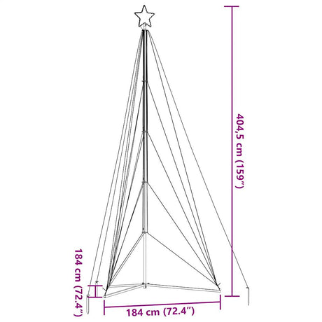 Kerstboomverlichting 615 warmwitte LED's 404,5 cm - AllerleiShop