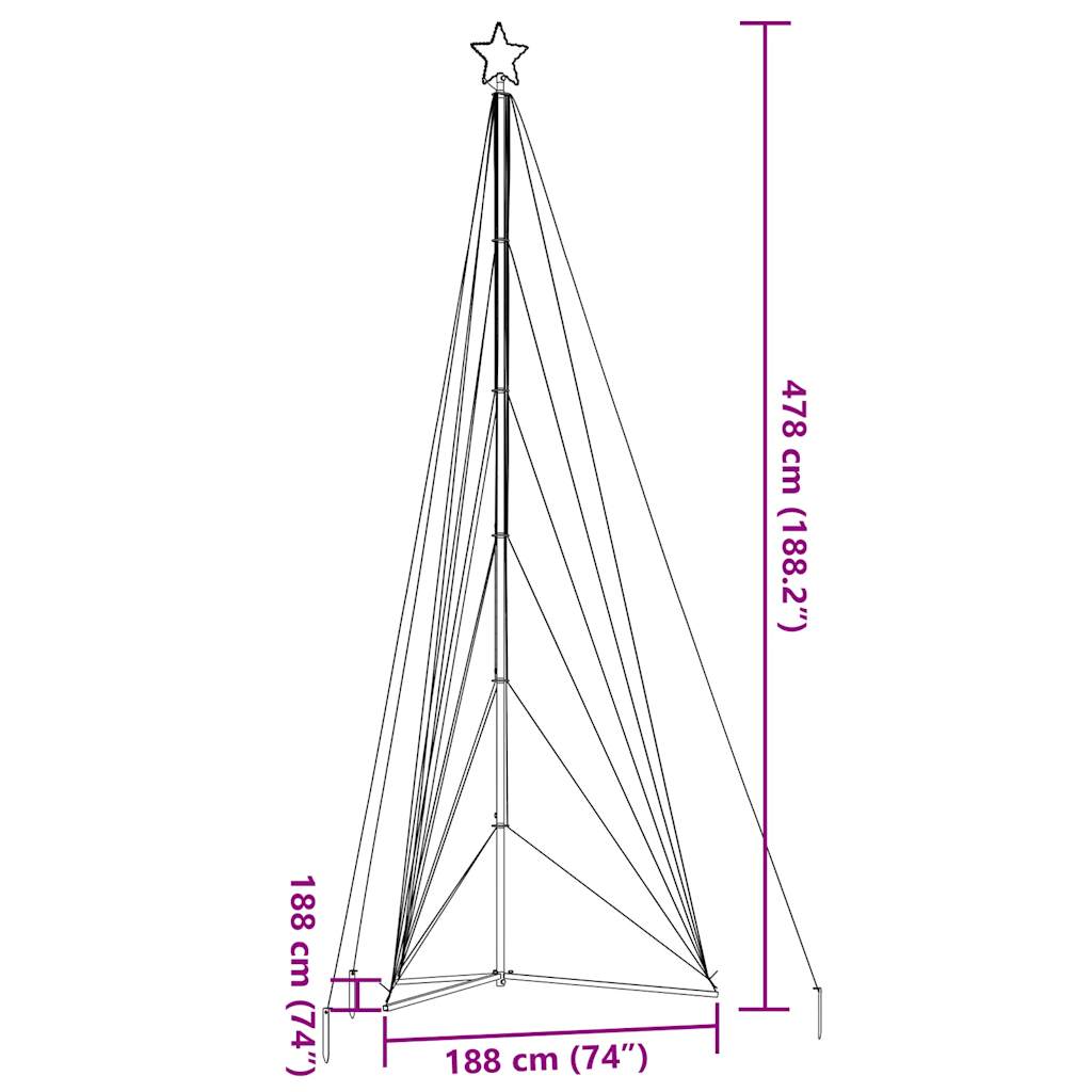 Kerstboomverlichting 861 kleurrijke LED's 478 cm - AllerleiShop