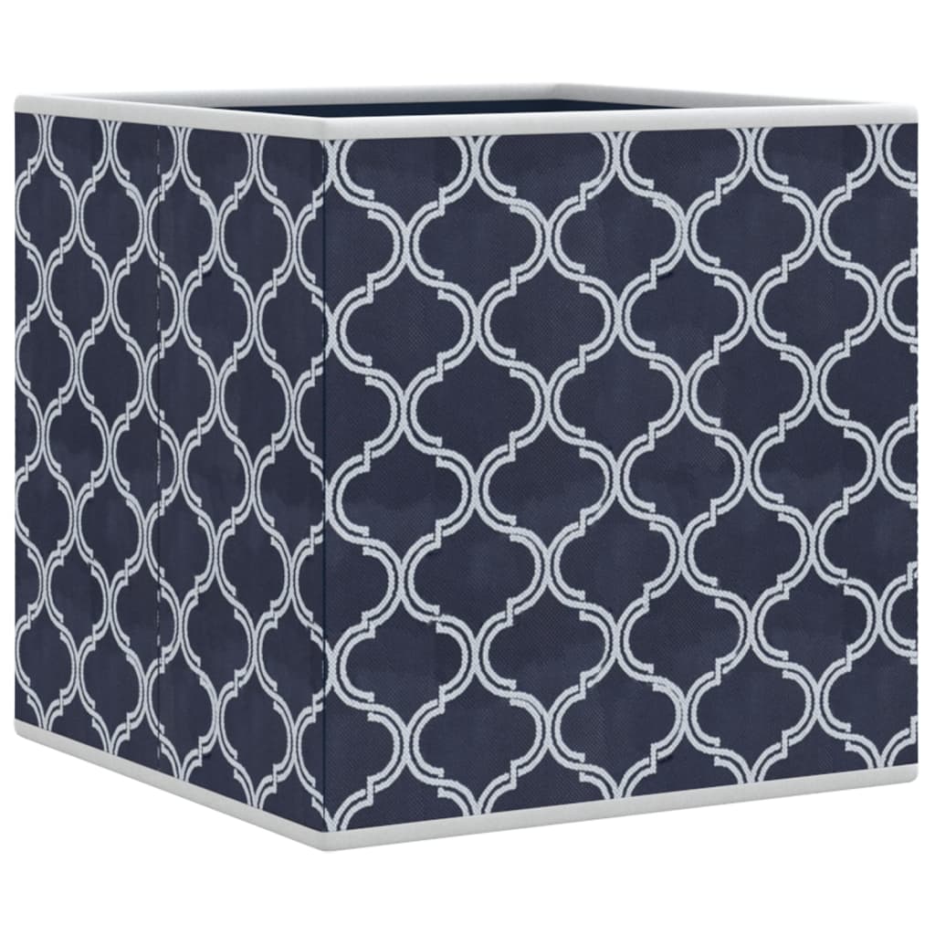 Opbergboxen 4 st inklapbaar 32x32x32 cm ongeweven stof blauw - AllerleiShop