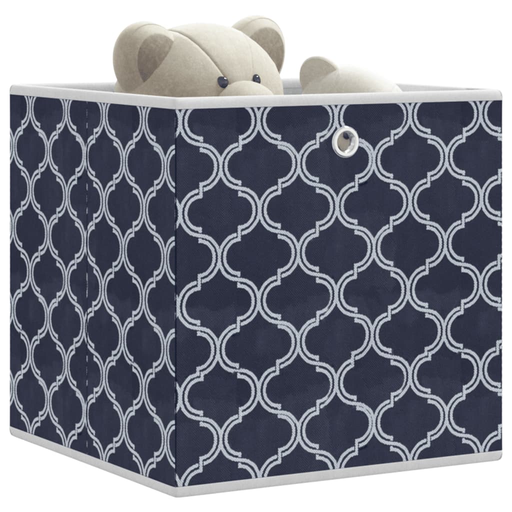 Opbergboxen 4 st inklapbaar 32x32x32 cm ongeweven stof blauw - AllerleiShop