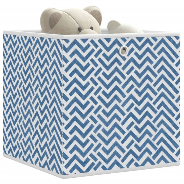 Opbergboxen 4 st inklapbaar 32x32x32 cm ongeweven stof blauw - AllerleiShop