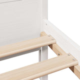 Bedframe zonder matras massief grenenhout wit 90x200 cm