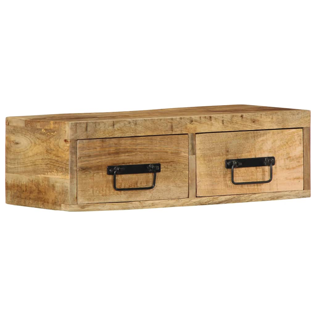 Tv-meubel wandmontage 60x30x19 cm massief ruw mangohout - AllerleiShop