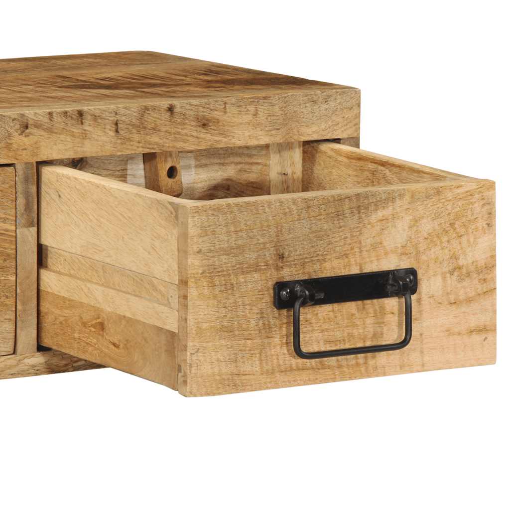 Tv-meubel wandmontage 60x30x19 cm massief ruw mangohout - AllerleiShop