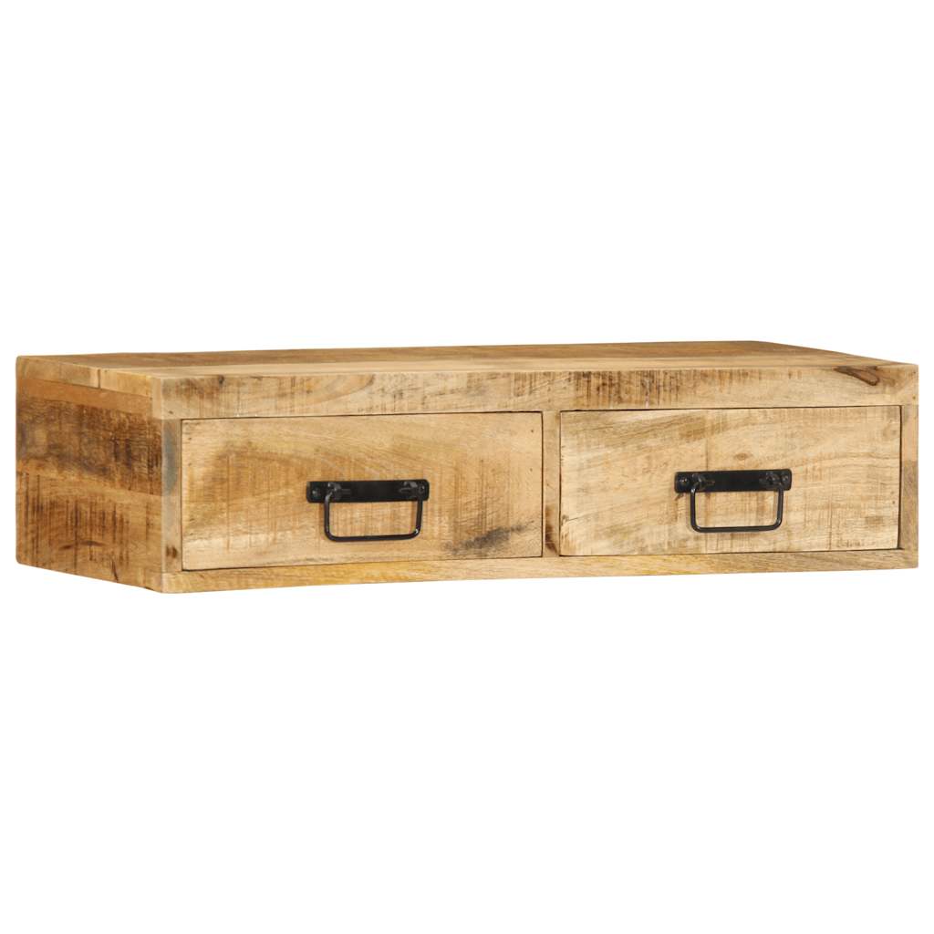 Tv-meubel wandmontage 80x30x19 cm massief ruw mangohout - AllerleiShop