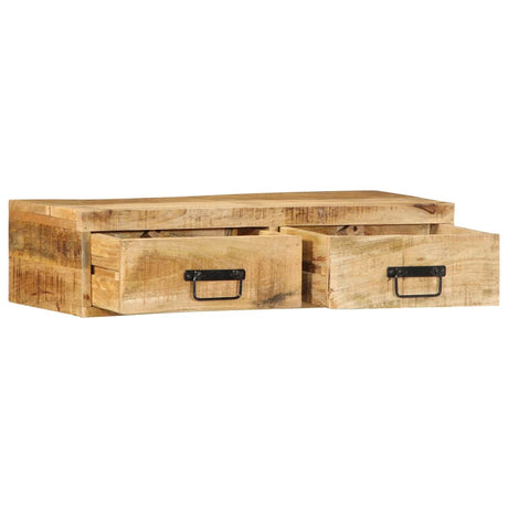 Tv-meubel wandmontage 80x30x19 cm massief ruw mangohout - AllerleiShop