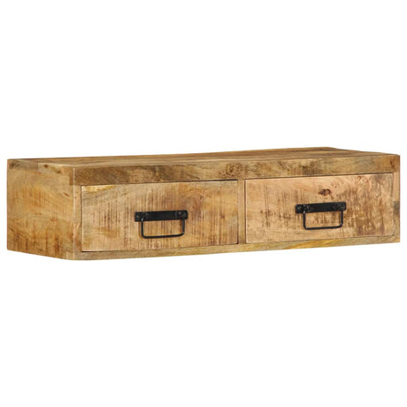 Tv-meubel wandmontage 80x30x19 cm massief ruw mangohout - AllerleiShop