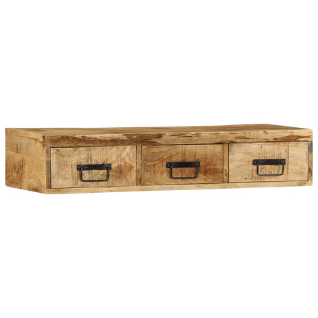 Tv-meubel wandmontage 100x30x19 cm massief ruw mangohout - AllerleiShop