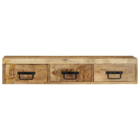 Tv-meubel wandmontage 100x30x19 cm massief ruw mangohout - AllerleiShop