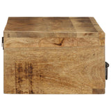 Tv-meubel wandmontage 100x30x19 cm massief ruw mangohout - AllerleiShop