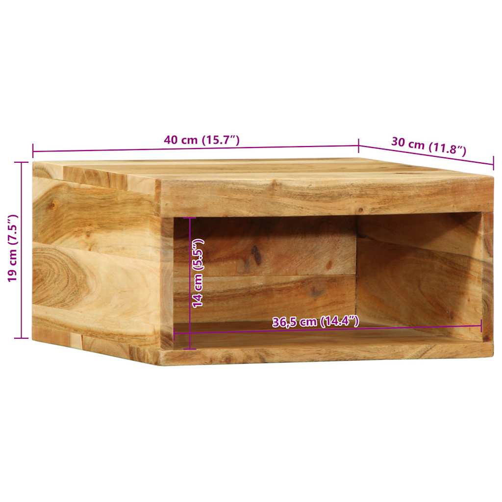 Tv-wandmeubelen 2 st massief acaciahout - AllerleiShop