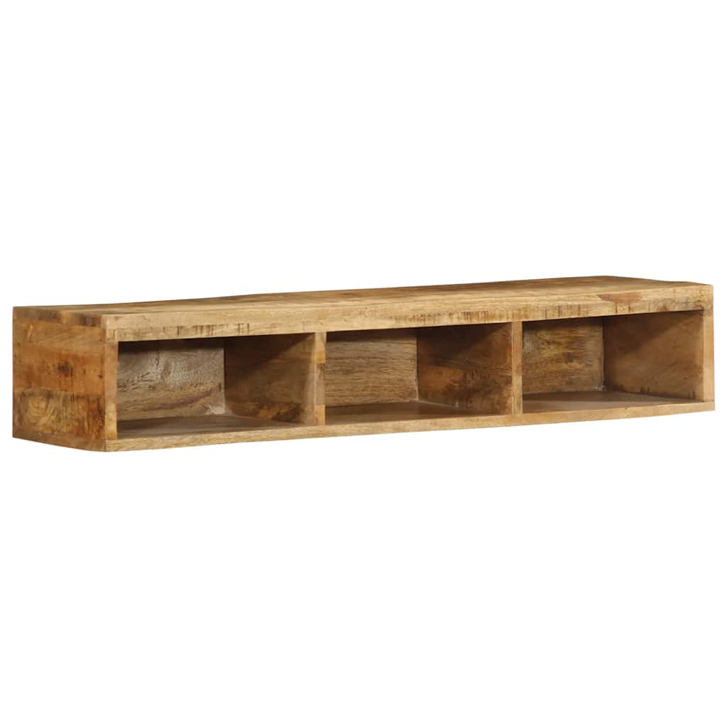 Tv-meubel wandmontage 100x30x19 cm massief ruw mangohout - AllerleiShop