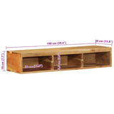 Tv-meubel wandmontage 100x30x19 cm massief acaciahout - AllerleiShop