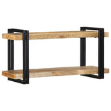 Wandschap 90x33x45 cm massief ruw mangohout