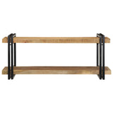 Wandschap 110x33x45 cm massief ruw mangohout