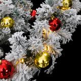 Kerstslinger met kerstballen en LED-lampjes 10 m PVC groen - AllerleiShop