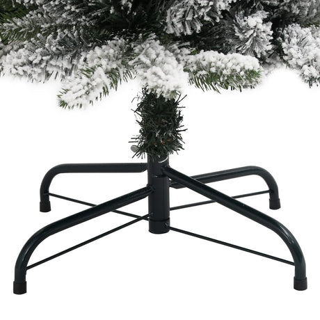 Kunstkerstboom met sneeuw smal 120 cm PVC en PE - AllerleiShop