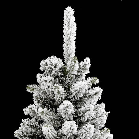 Kunstkerstboom met sneeuw smal 120 cm PVC en PE - AllerleiShop