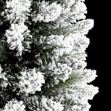 Kunstkerstboom met sneeuw smal 240 cm PVC en PE - AllerleiShop