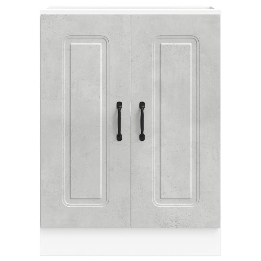 Spoelbakonderkast Kalmar 60x46x81,5 cm bewerkt hout betongrijs - AllerleiShop