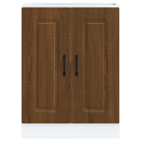 Spoelbakonderkast Kalmar 60x46x81,5 cm hout bruin eikenkleurig - AllerleiShop