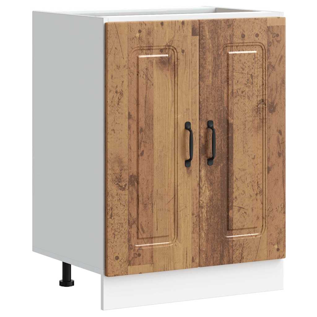 Spoelbakonderkast Kalmar 60x46x81,5 cm bewerkt hout oud hout - AllerleiShop