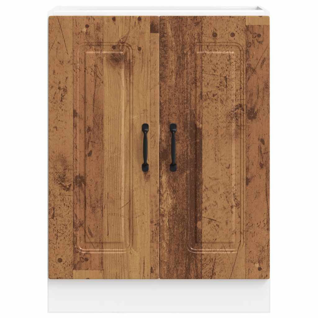 Spoelbakonderkast Kalmar 60x46x81,5 cm bewerkt hout oud hout - AllerleiShop