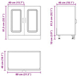 Spoelbakonderkast Kalmar 80x46x81,5 cm bewerkt hout betongrijs - AllerleiShop