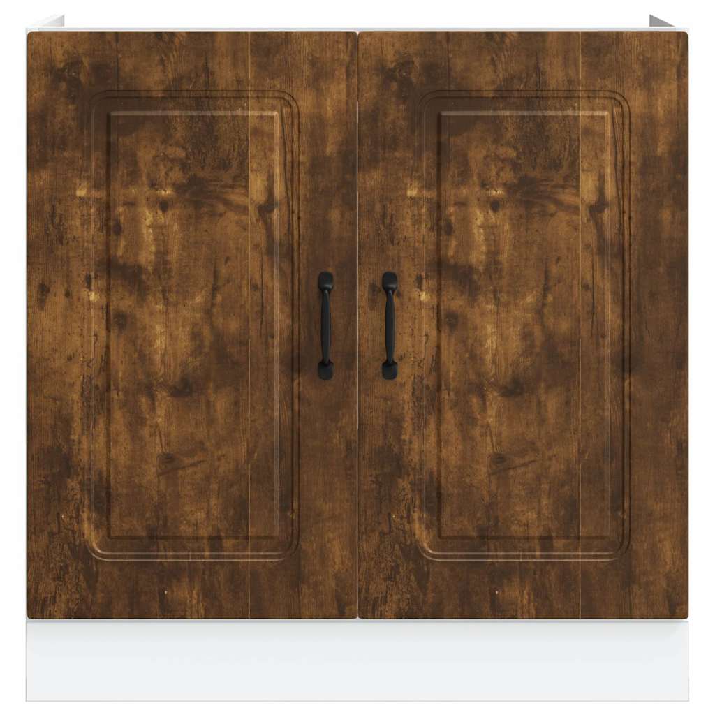 Spoelbakonderkast Kalmar 80x46x81,5cm bewerkt hout gerookteiken - AllerleiShop