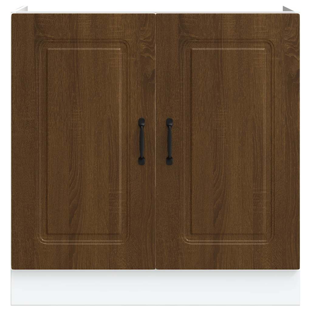 Spoelbakonderkast Kalmar 80x46x81,5 cm hout bruin eikenkleurig - AllerleiShop