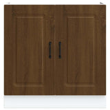 Spoelbakonderkast Kalmar 80x46x81,5 cm hout bruin eikenkleurig - AllerleiShop